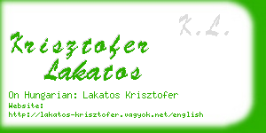 krisztofer lakatos business card